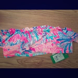 New Size 8 Lilly Pulitzer Ruffled Bikini Top